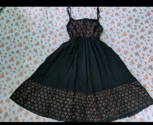Elegant Black &amp; Gold Ethnic Gown