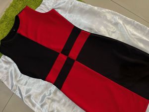 Red &amp; Black Bodycon Dress