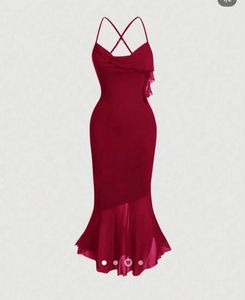 Savana Elegant Red Party Dress