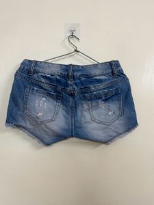 y2k Ultra Low Rise Distressed Denim Shorts