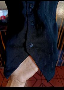 Black Sleeveless Formal Vest