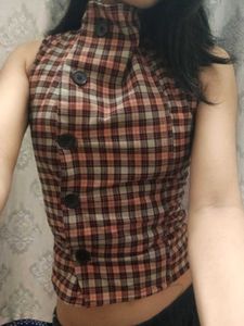 cute handmade Plaid Top!🍞🍓