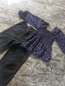 💗🥳top and jeans combo set🥳💗