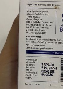 Plum PeptiCharge Rejuvenating Creme