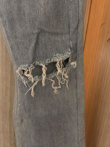 Light Wash Ripped Flare Jeans