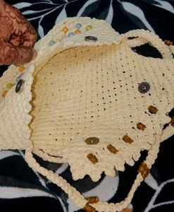 Handmade Crochet Clutch with Beads