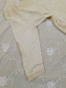 Boho Cream Embroidered Kurta