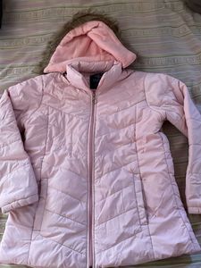 Pink puffer jacket