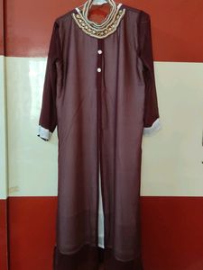 Collar Pearls Georgette Kurti...