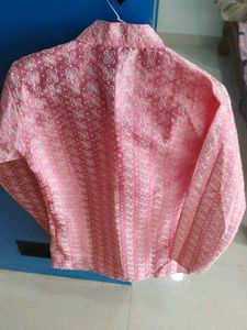 Pink Embroidered Kurta