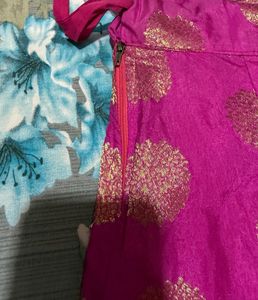 Vibrant Magenta Ethnic Skirt/ Lehenga/ Chania