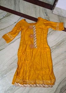 Mustard kurta set