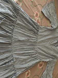 Striped Flared Sleeve Dress