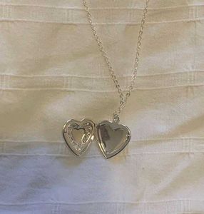 Open Heart Pendant With Chain