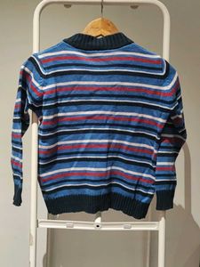 Striped Quarter Zip Sweater