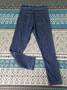 Stylish Dark Wash Belted Jeans