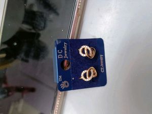 Sparkling Gold Tone Hoop Earrings