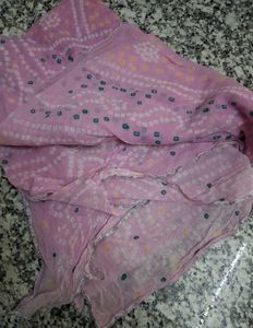 Pink Bandhani odhni dupatta
