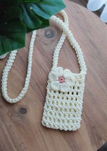 Crochet Flower Phone Bag