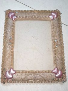 Vintage Rose & Heart Picture Frame