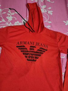 Armani Jeans Red Hoodie
