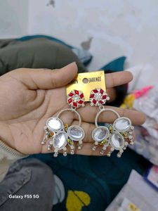 Elegant Silver-Tone Dangle Earrings