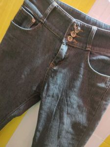 warm Dark Wash Denim Jeans