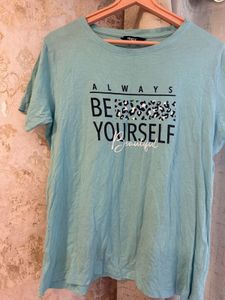 🛍️🛍️Trendy Skyblue Regular T-shirt- Bust- 36/34