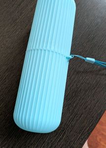 Blue Toothbrush Travel Case