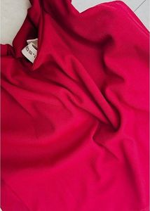 Vibrant Red Textured Top