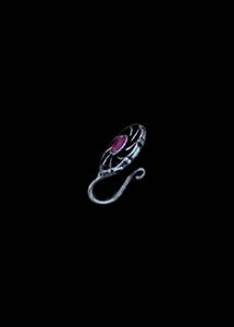 Oxidized Clip On Nose Pin with Pink Stone