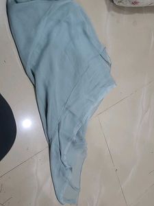Elegant Light Blue Chiffon Scaff
