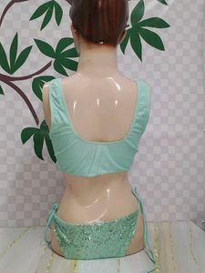(200)Mint Sequin Bikini Set
