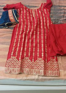 Beautiful Red & Gold Kurta Set