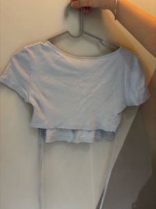 H&amp;M Cropped Top with Tie Detail