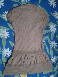 Boho Brown Button-Up Dress