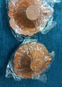 Decorative Leaf Shaped Diyas (Set of 2)
