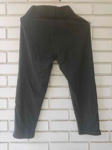 Women's Charcoal Grey Gym Cropped Pants