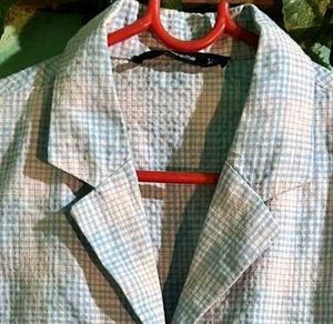 Cute Plaid Tie-Front Top