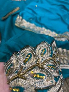 Teal Embroidered suit