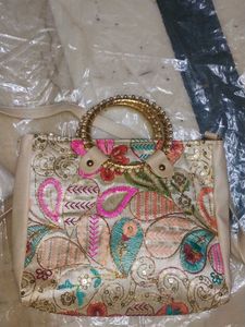 Embroidered Clutch Bag