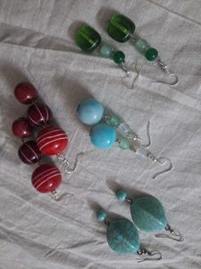 Colorful Beaded Dangle Earrings