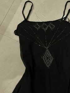 vintage y2k Sparkly Black Mini Dress