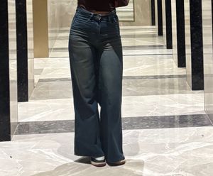 Wide Leg Dark Wash Denim Jeans