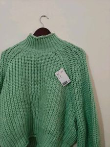 Mint Green Knit Turtleneck