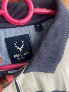 Allen Solly Striped Polo T-Shirt-M size