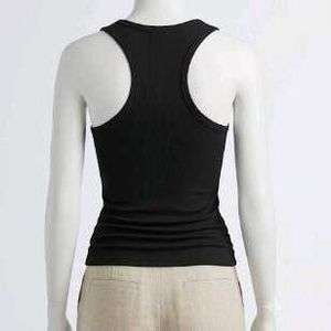 Sleek Black Wrap-Style Sleeveless Top