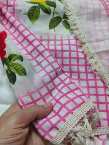 Beautiful Rose Print Dress Material