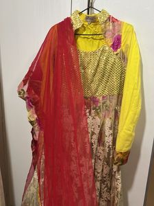 Stunning Yellow Embroidered Lehenga Choli