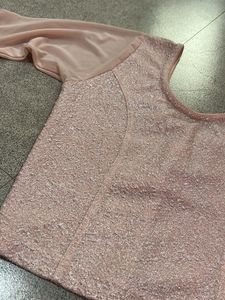 Stunning Pink Brocade Blouse